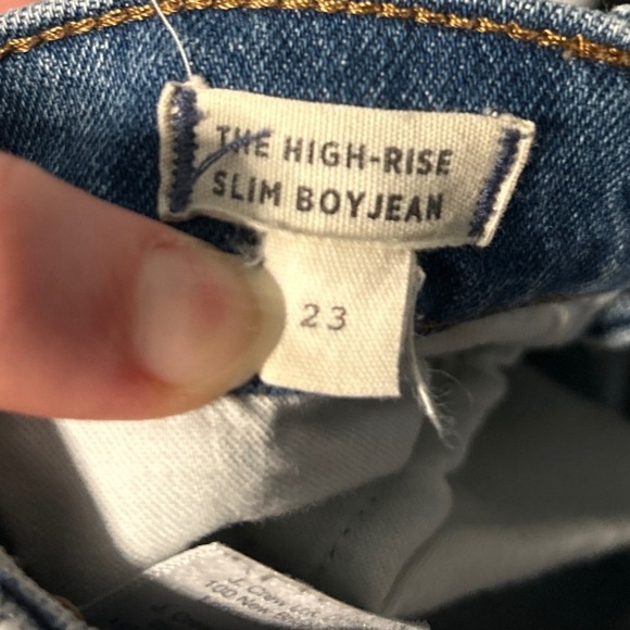 Madewell High-Rise Slim Boyjean Jeans Light Wash Denim Size 23 - Picture 3 of 5